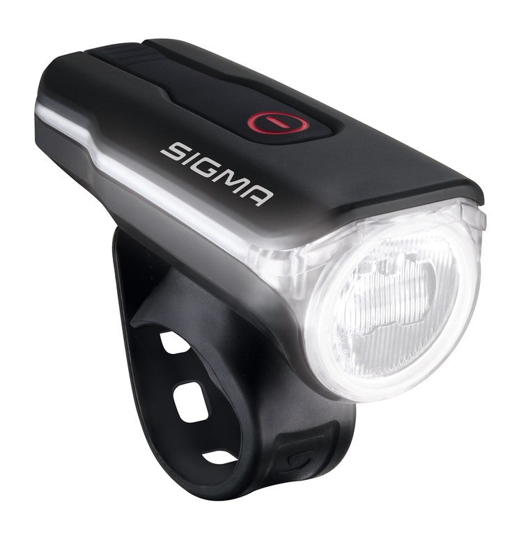 Luce LED a batteria SIGMA Aura 60 USB 60 Lux, con supporto manubrio