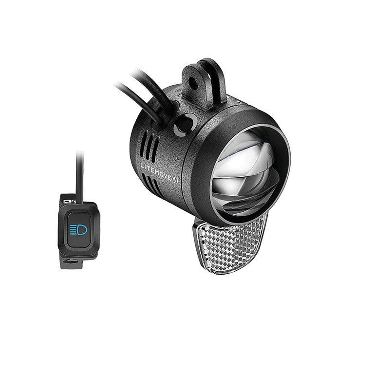LITEMOVE AC-210 12V (10,5–16V) E-Bike LED-Licht, 210 Lux, Top-Mount