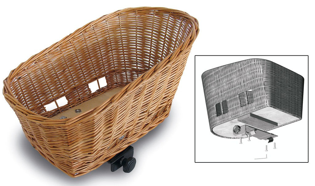 Basil Pasja M Haustierkorb, 45 x 34,5 x 33 cm, natur, für Haustiertransportboxen mit Ø 6–20 mm