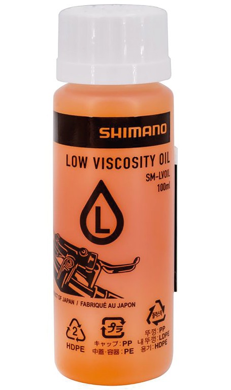 Olio minerale SHIMANO Low Visc 100ml,p.freni a disco,bassa viscosità