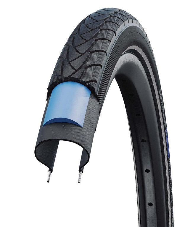 SCHWALBE MARATHON PLUS Perf 24x1.75 (47 - 507) black reflex E-25 ADDIX