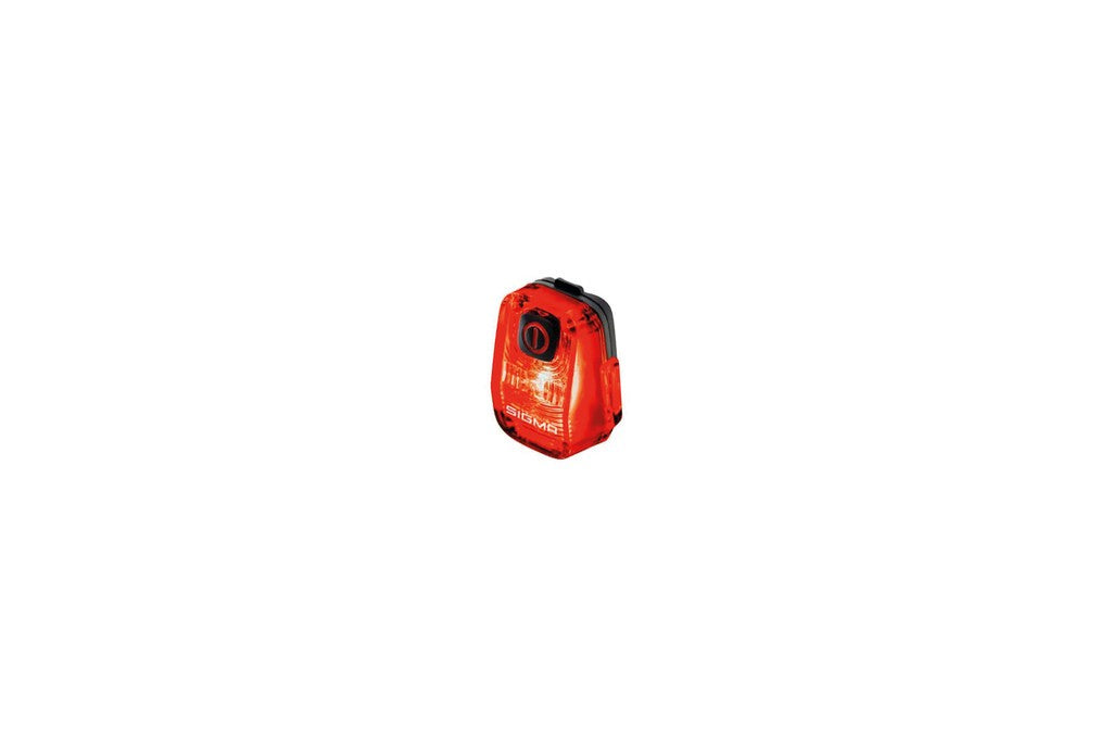 Luce post. LED a batteria SIGMA Hiro 10 nero, fissaggio al reggisella