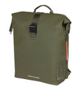 Mochila para bicicleta Basil SoHo Nordlicht, verde musgo, 31 x 14 x 37 cm, 17 l