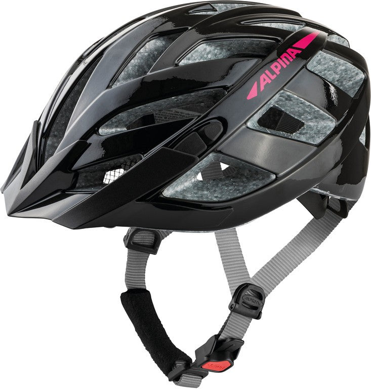 Casco de bicicleta Alpina Panoma 3.0, negro-rosa, talla 52-57 cm