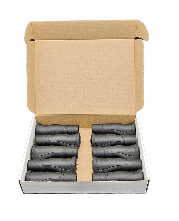 Puños de caja de servicio HERRMANS Ergo 84B negros, 120/90 mm, TPE45, 15 pares/caja