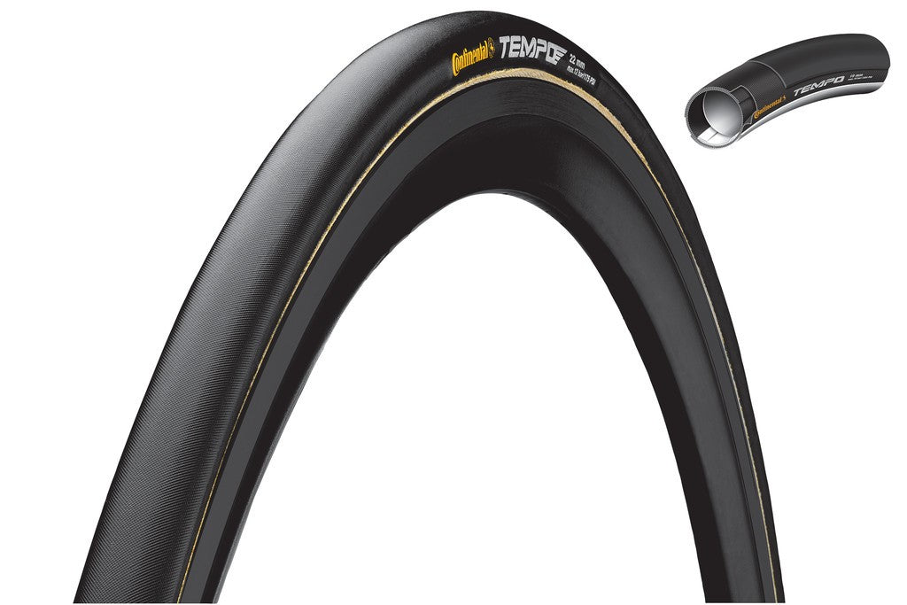 CONTINENTAL Tubolare Tempo II 28"x22mm 28x22 nero/nero Skin