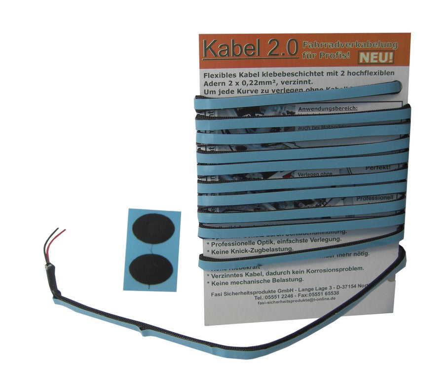Cable de luz autoadhesivo 2.0 2 m, 2 cierres