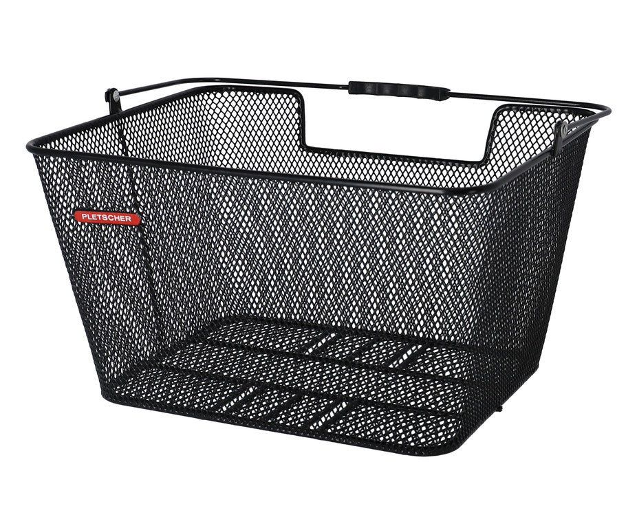 Cesta trasera Pletscher negra 40x31x22cm, nr, sin placa de fijación