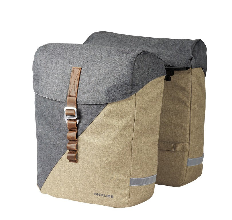 Racktime System Doppeltasche Heda 2.0 sat/grey,32x36x14cm(2x),12l(2x),800g