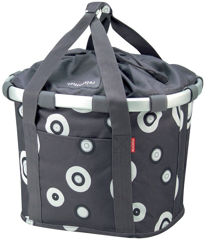 KLICKfix Fahrradkorb City-Tasche, anthrazit, 35 x 28 x 26 cm, 15 l, 800 g