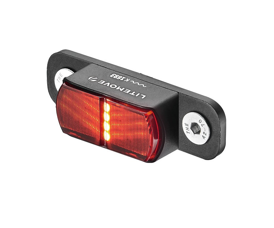 Luce post. LED per e-bike LITEMOVE TS-RK 6V (5-16V),fiss. portapacchi 50mm