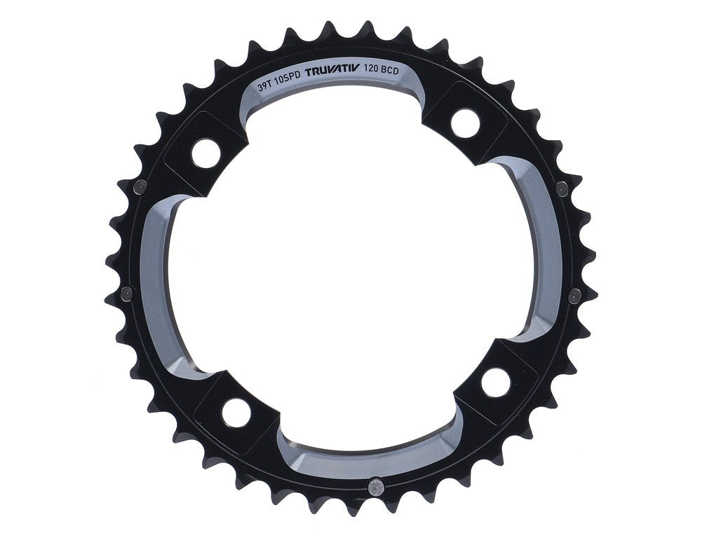 Corona MTB 39 Z. S2 2x10, 120 mm GB, aluminio, negro, S-Pin, BB30, CNC