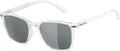 Alpina Yefe Sonnenbrille, transparent, grüne Gläser, Kat. 3