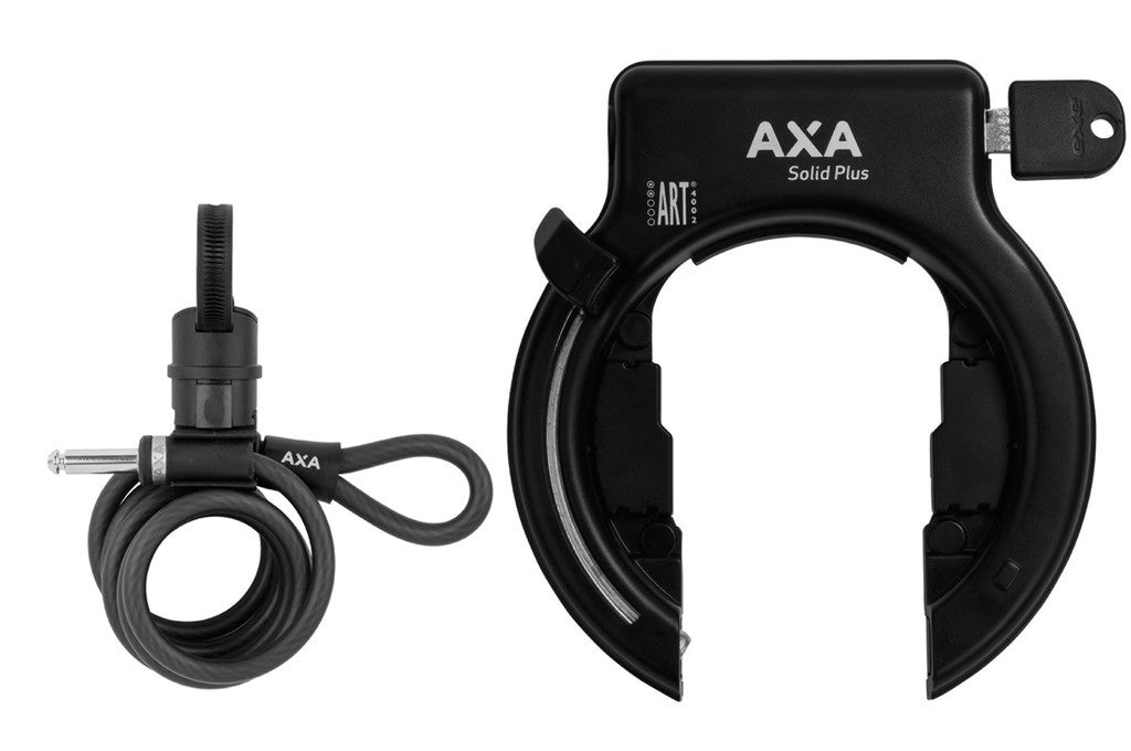 Lucchetto telaio Axa Solid Plus nero, con Newton PL150