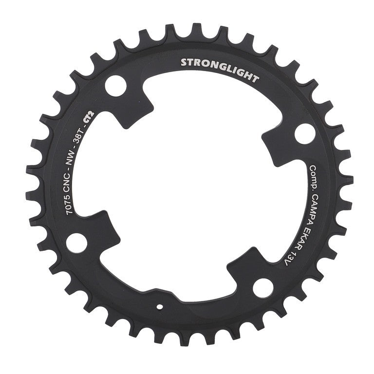 Corona Stronglight Gravel f.Campa 38 denti, nero ct² allum 7075-T6, 123mm