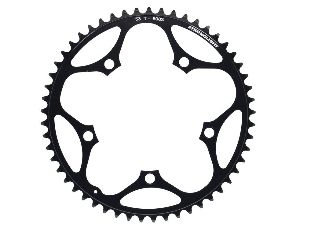 Corona Stronglight Type 130 S esterno, 53 denti, nero, 9/10-velocità