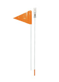 2-teiliger orangefarbener Sicherheitsfahnenmast, Achsenbefestigung