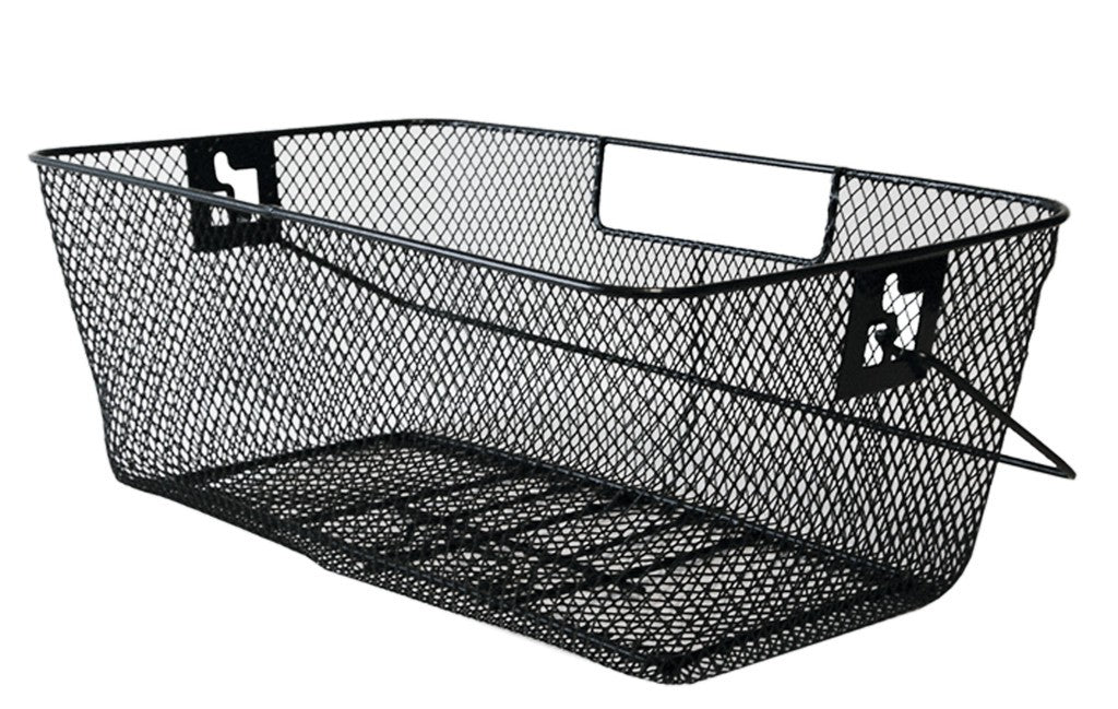 Cestino post. per borsa da scuola 46x27x18cm, nero, a maglie fitte