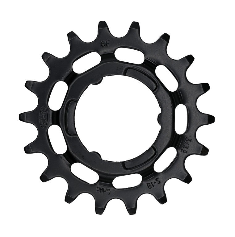 Pignone e-bike KMC per Shimano 1/2" x 3/32", 18 denti, nero