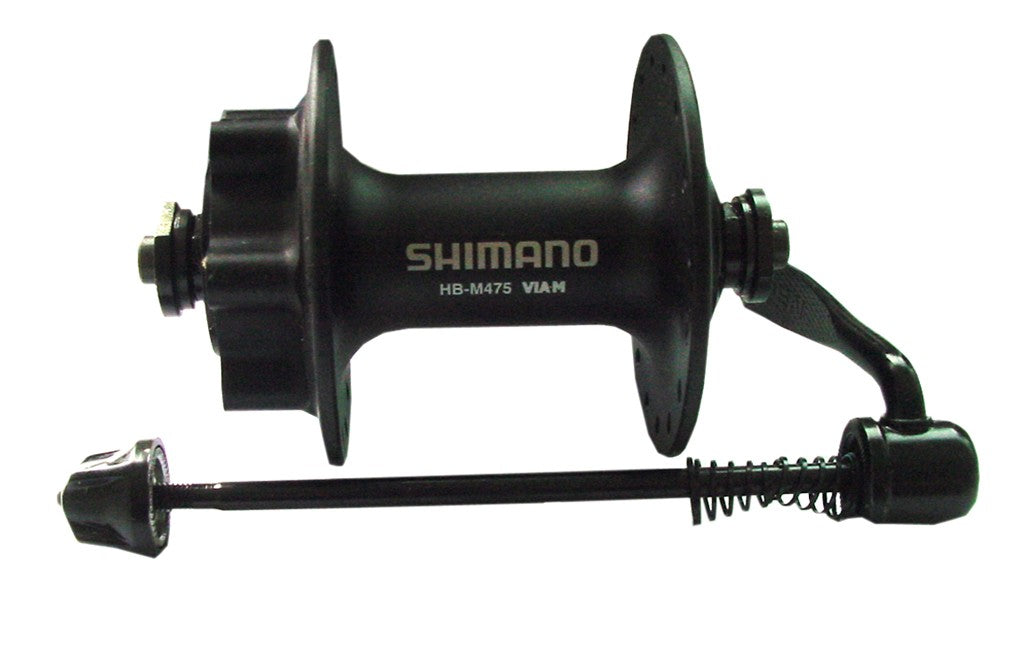 Mozzo fr. disco RA Shimano HBM475 100mm, 36 fori, nero, attacco a 6 fori