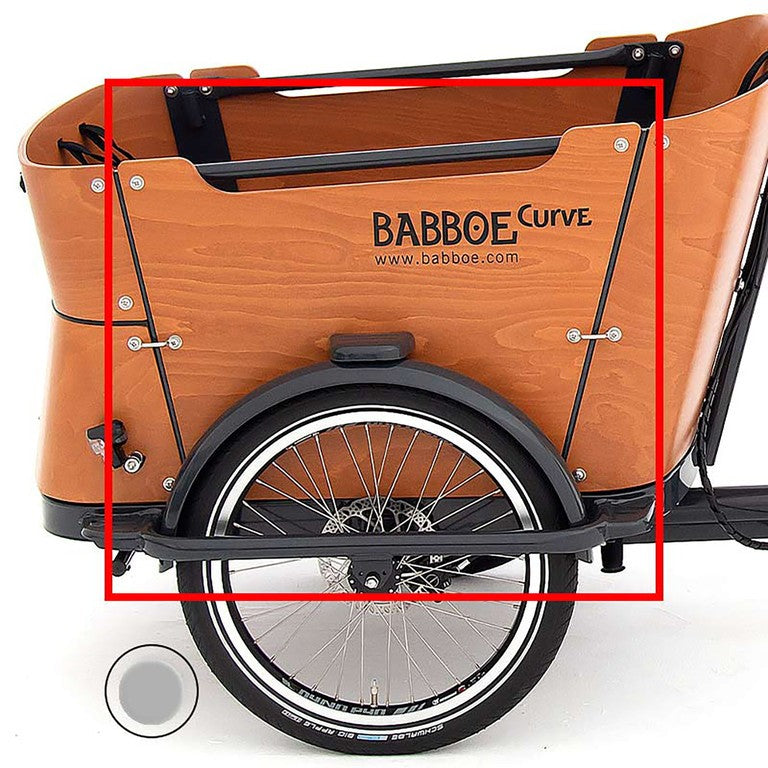 Pannello laterale Babboe Curve, grigio, sinistra