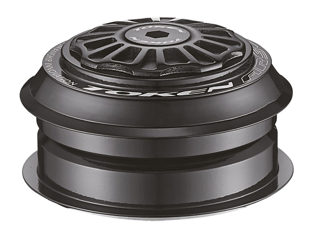 Juego de dirección TOKEN Feather Weight de 1 1/8", color negro, semiintegrado