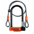 Arco Kryptonite Evolution Mini-7 de 8,2 x 17,8 cm, nr/ara, 3 chi., con cable de 4'
