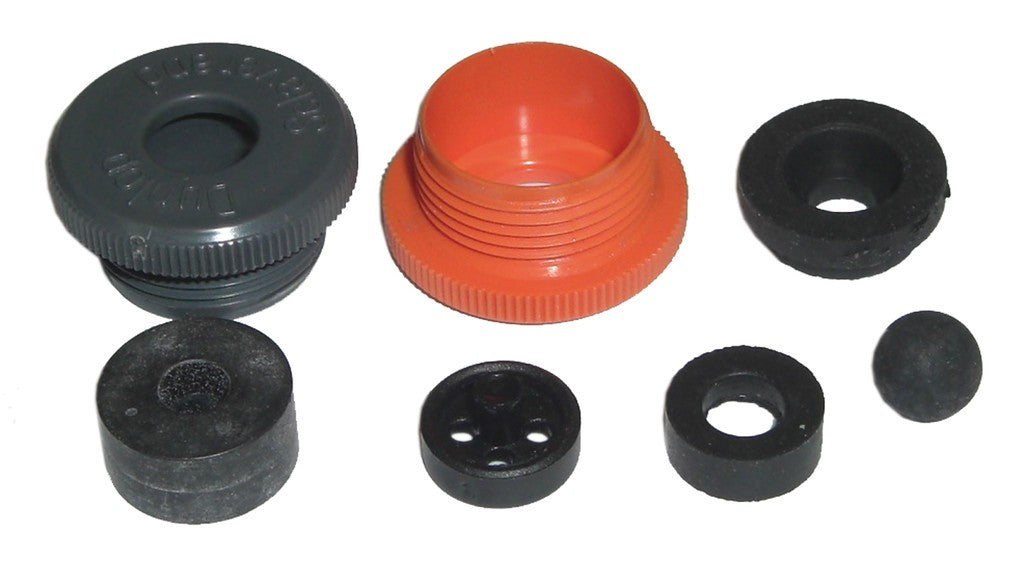 Reparatursatz SKS p. Duo Pumpenköpfe mit Überwurfmutter für Anschlussstück, Gummi, Kugelventil d.val.
