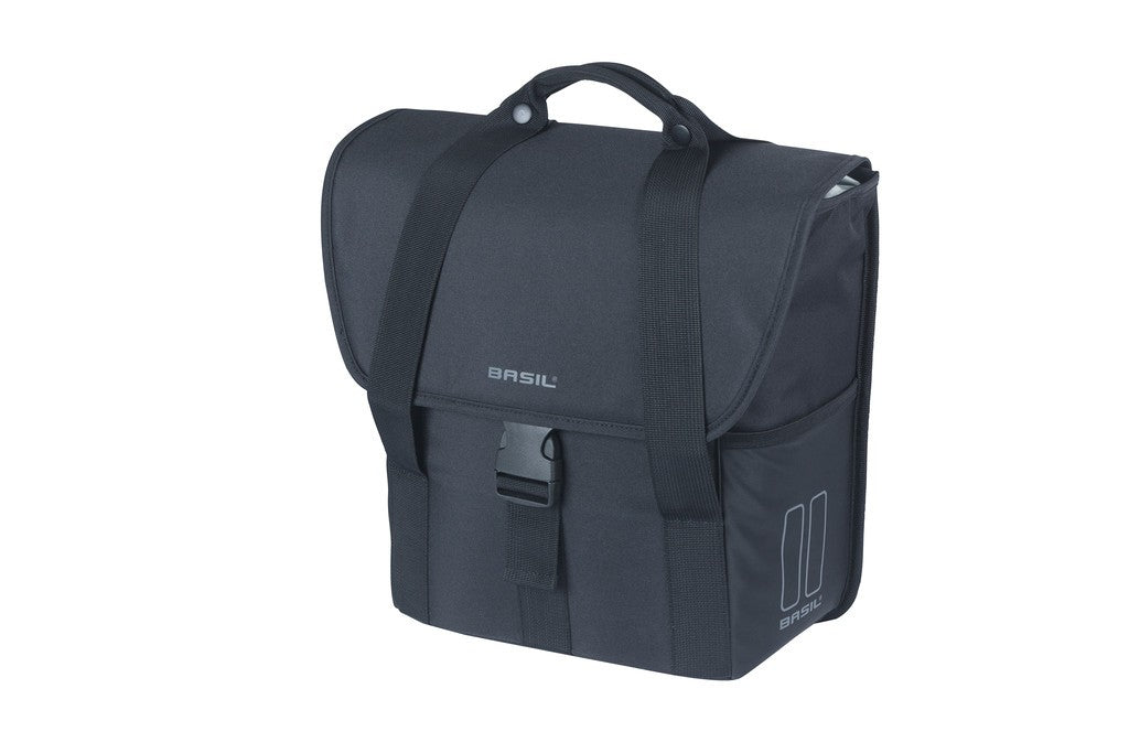 Borsa singola Basil Go solid black, 14x28x31cm, 16l