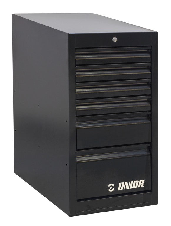 Cómoda estrecha Unior, 6 cajones 990ND6-BLACK