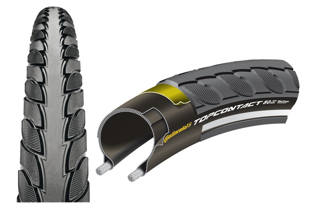 CONTINENTAL Copertone TopContact II pieg. 28x1.75" 47-622 nero riflett.