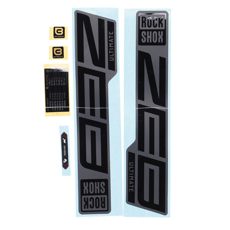 DecalKit forc. RockSh.ZEB Ultim.27,5/29" argento opaco per Gloss Black