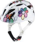 Alpina Ximo Flash Fahrradhelm mit weißer Blume, Größe 49-54 cm