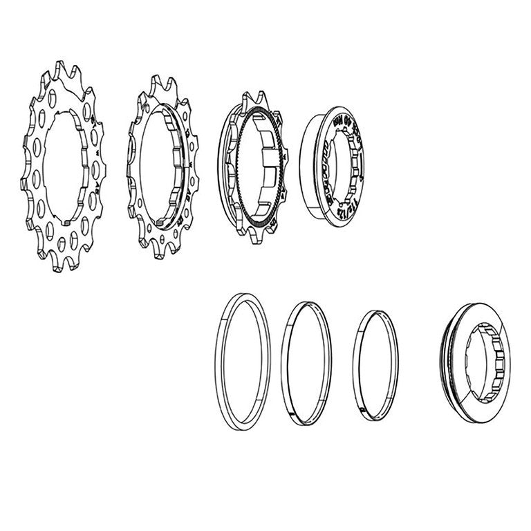SRAM Kassettenritzel-Set für PG-1231, 11-12-13 Zähne, mit Sicherungsring.