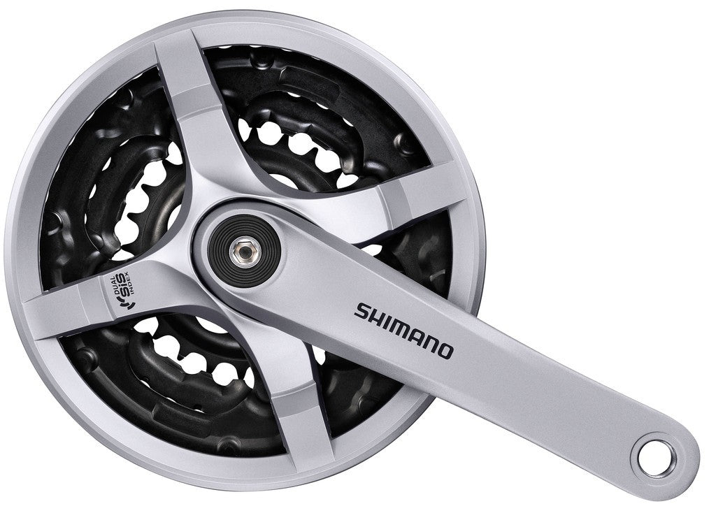 Juego de bielas Shimano FC-TY501 6/7/8v,24/34/42t, 175mm, plata, c.paracat.