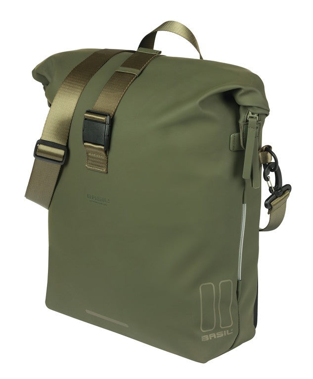 Borsa a tracolla Basil SoHo MIK Studs moss green, 17l