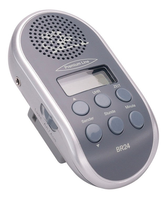 Radio con búsqueda automática de canales y conexión MP3, sin pilas