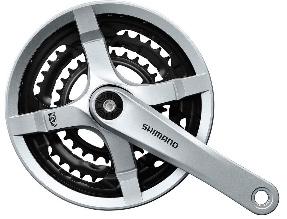Shimano FC-TY501 Kurbelgarnitur 6/7/8-fach, 28/38/48 Zähne, 175 mm, silber, c.paracat