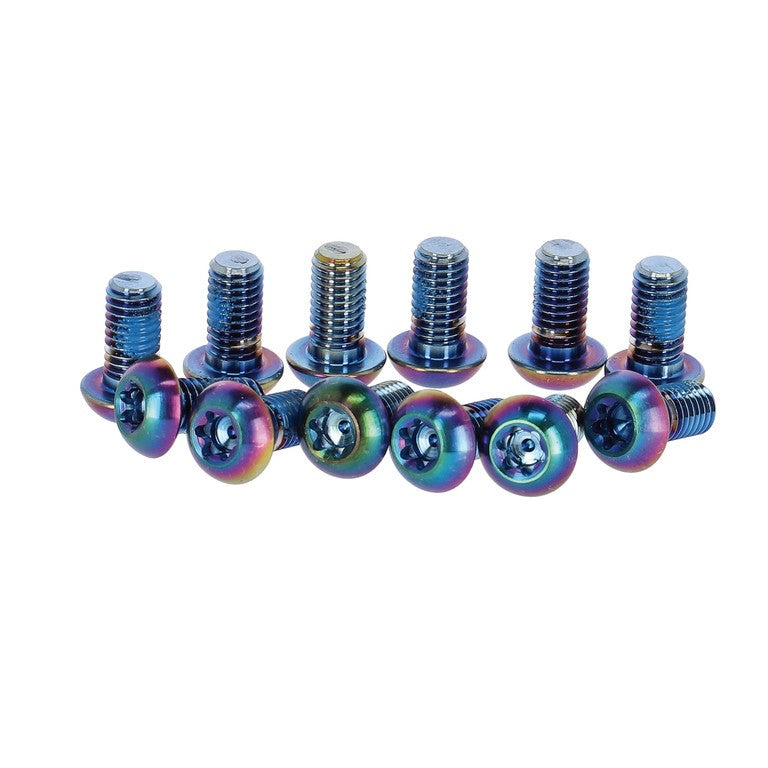 Kit de tornillos SRAM para disco de freno T25, titanio, Rainbow, 12 piezas