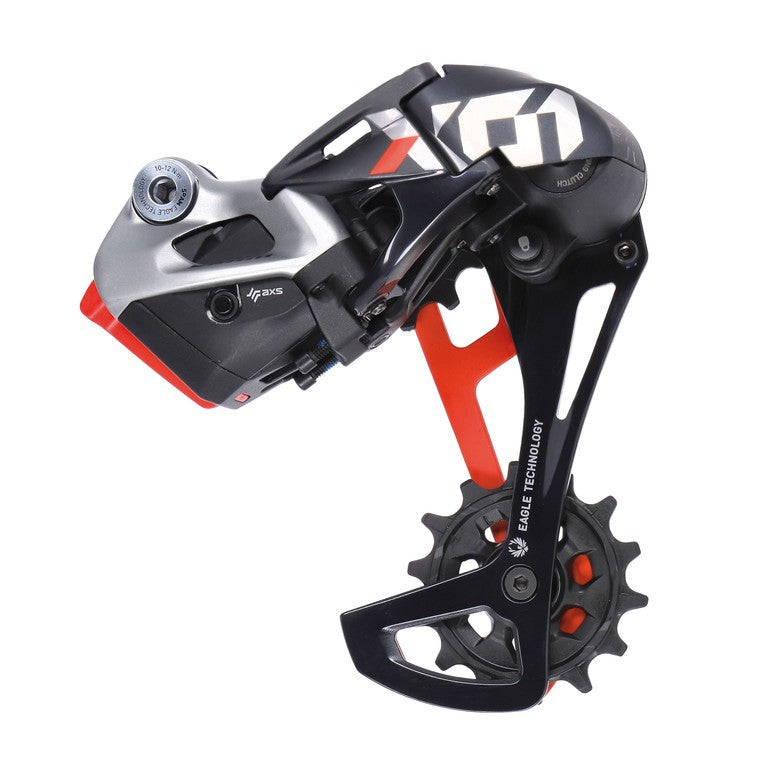 Deragliatore post. SRAM X01 Eagle AXS 12vel, max.52d, rosso, acc, s. batt.