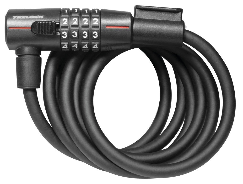 Lucc. a spirale c. comb. Trelock SK 210 lung. 180cm, Ø10mm, nero