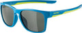Alpina Flexxy Cool Kids I Sonnenbrille, blau/limette, schwarze Gläser, Kategorie 3