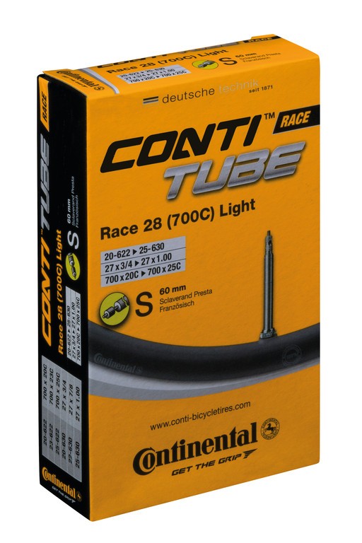 CONTINENTAL Camera d'aria Race 28 light 28" 700x20/25C 20/25-622/630 VP 60mm