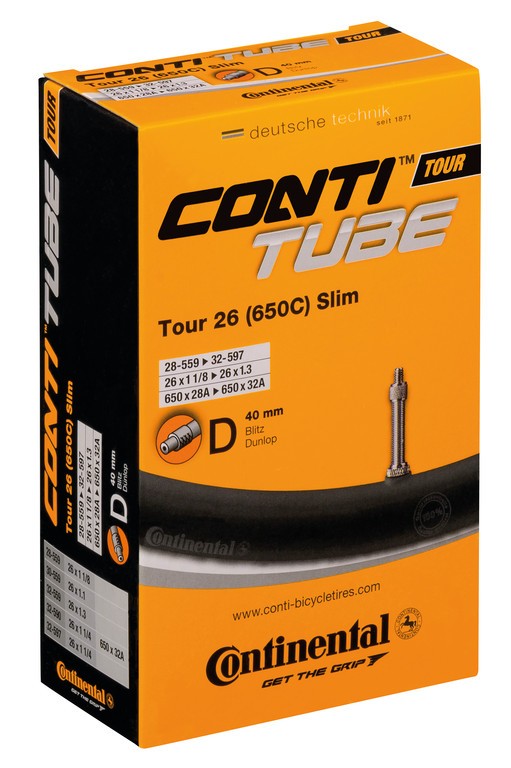 Cámara de aire Conti Tour 26 slim RE 26x1 1/8-1.3" 28/32-559/597 VD 40 mm