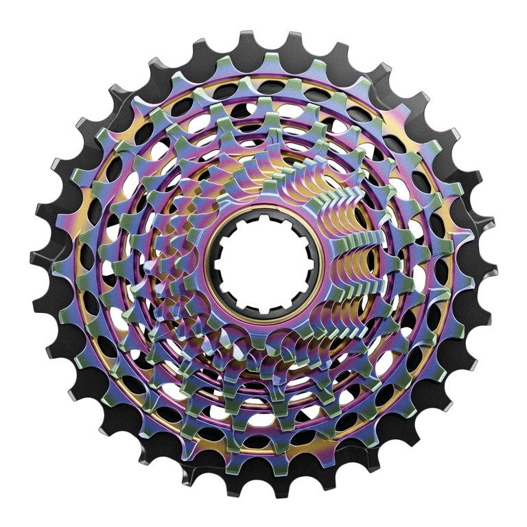 SRAM XG-1290 E1 12-fach Kassette, 10-36 Zähne, XDR-Körper, Regenbogenfarben