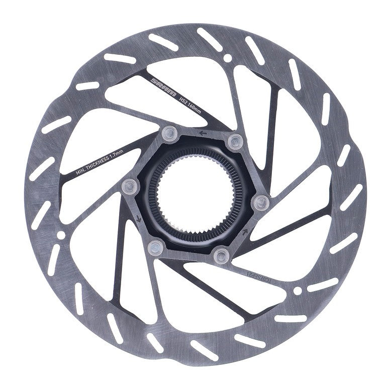 Disco freno SRAM DB HS2 Ø160mm, arg, Centerlock, arrotondato