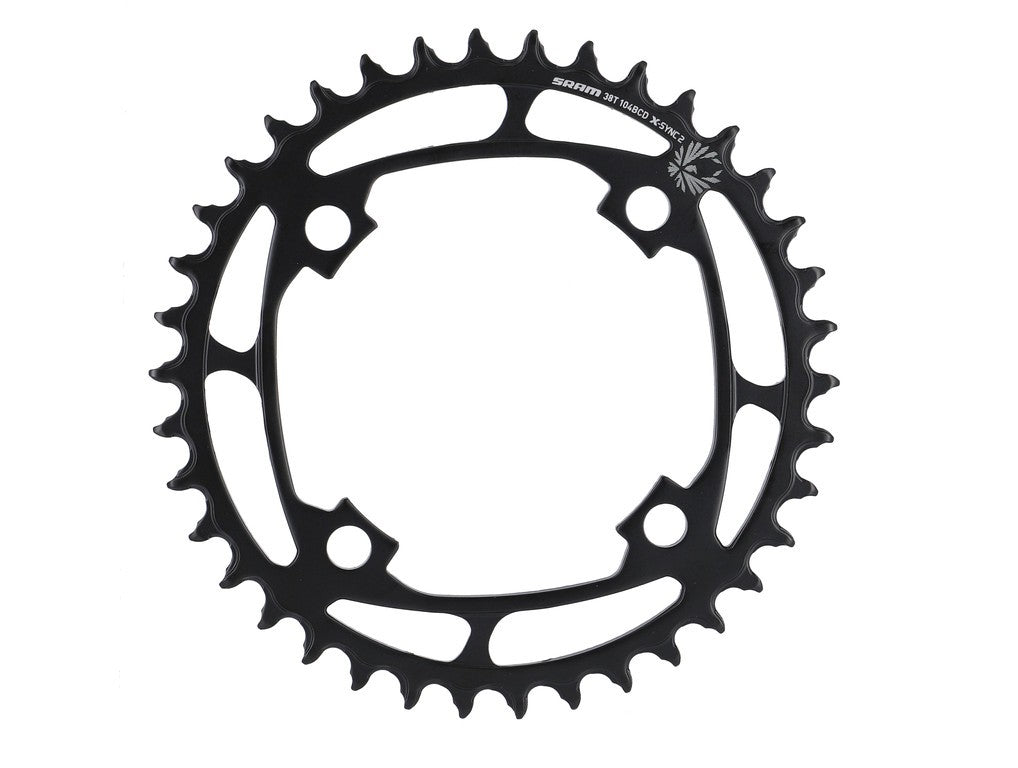 Plato Sram X-Sync 2 Eagle de 12 velocidades. 38 dientes, eje de transmisión, acc., 104 mm de recorrido, 11.6218.045.001