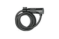 Lucchetto con cavoAXA Resolute180/8 Code lung. 180cm, Ø8mm, nero