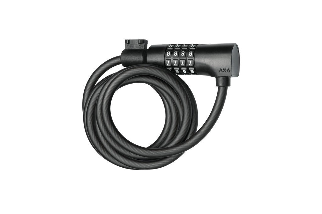 Lucchetto con cavoAXA Resolute180/8 Code lung. 180cm, Ø8mm, nero