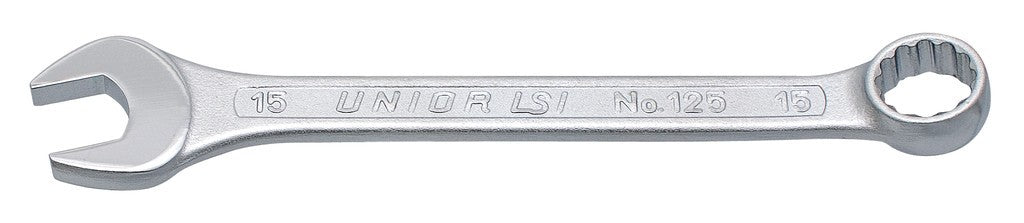 Llave combinada Unior corta, codo de 15 mm, longitud 170 mm, 125/1